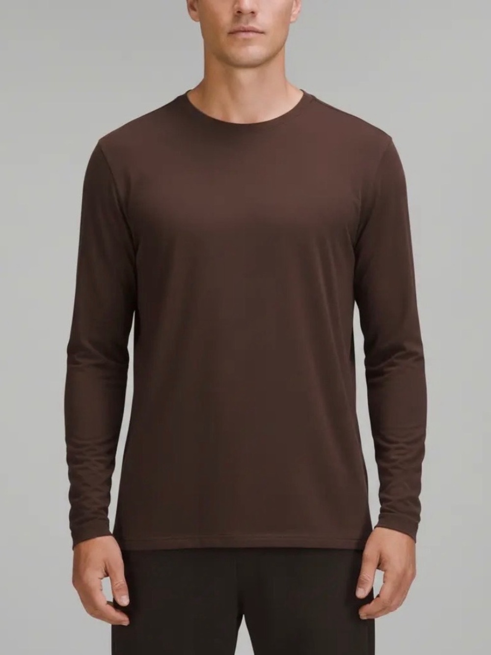 lululemon athletica Men's Long Sleeve Crewneck — Dark Brown